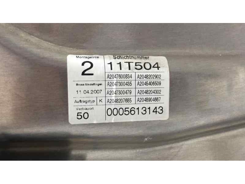 Recambio de elevalunas trasero derecho para mercedes-benz clase c (w204) berlina referencia OEM IAM A2048202902 44447  Recambio de elevalunas trasero derecho para mercedes-benz clase c (w204) berlina referencia OEM IAM A2048202902 44447