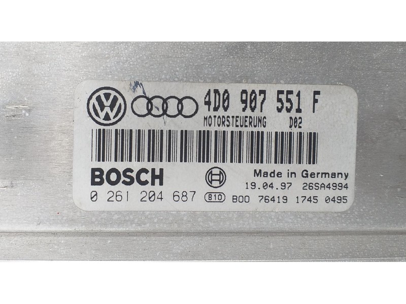 Recambio de centralita motor uce para audi a6 berlina (4b2) 2.8 referencia OEM IAM 4D0907551F 70273 R Recambio de centralita motor uce para audi a6 berlina (4b2) 2.8 referencia OEM IAM 4D0907551F 70273 R