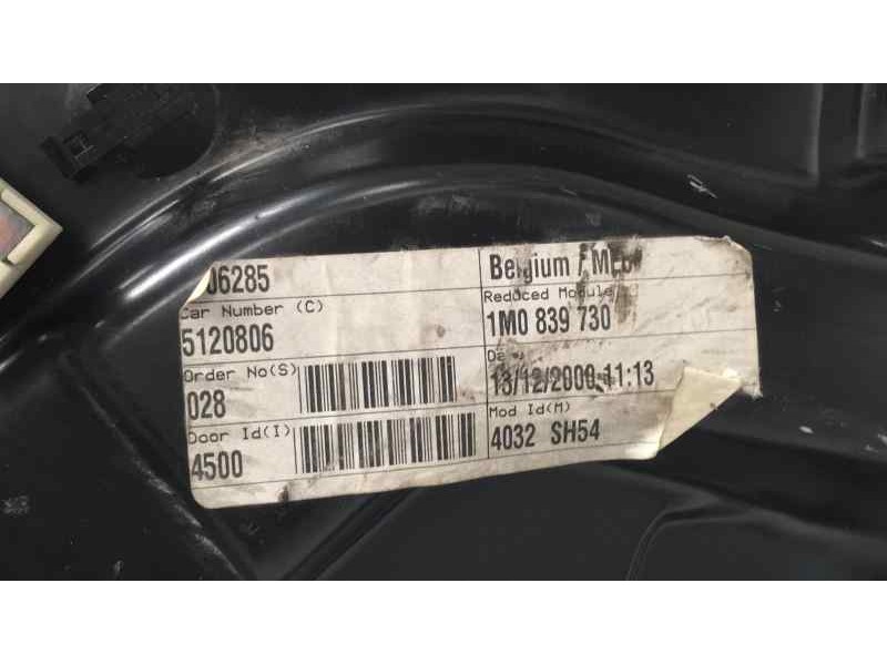 Recambio de elevalunas trasero derecho para seat leon (1m1) referencia OEM IAM 1M0839730 44428  Recambio de elevalunas trasero derecho para seat leon (1m1) referencia OEM IAM 1M0839730 44428