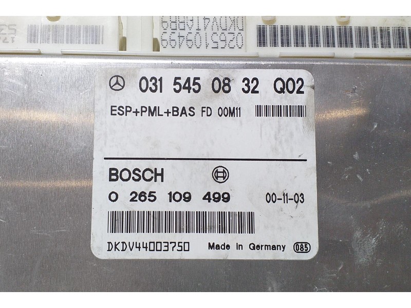 Recambio de centralita asr para mercedes-benz clase e (w210) berlina diesel 270 cdi (210.016) referencia OEM IAM 0315450832 7031