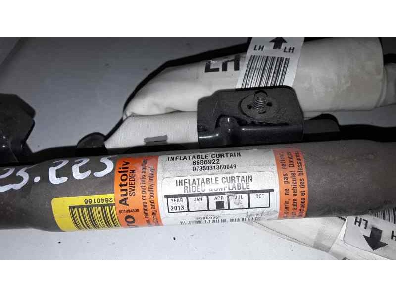 Recambio de airbag cortina delantero izquierdo para volvo xc90 2.5 t referencia OEM IAM 8686922 25225  Recambio de airbag cortina delantero izquierdo para volvo xc90 2.5 t referencia OEM IAM 8686922 25225