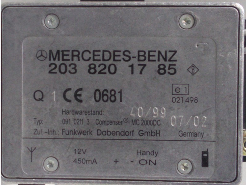 Recambio de antena para mercedes-benz clase s (w220) berlina 320 cdi (220.026) referencia OEM IAM 2038201785 49936 