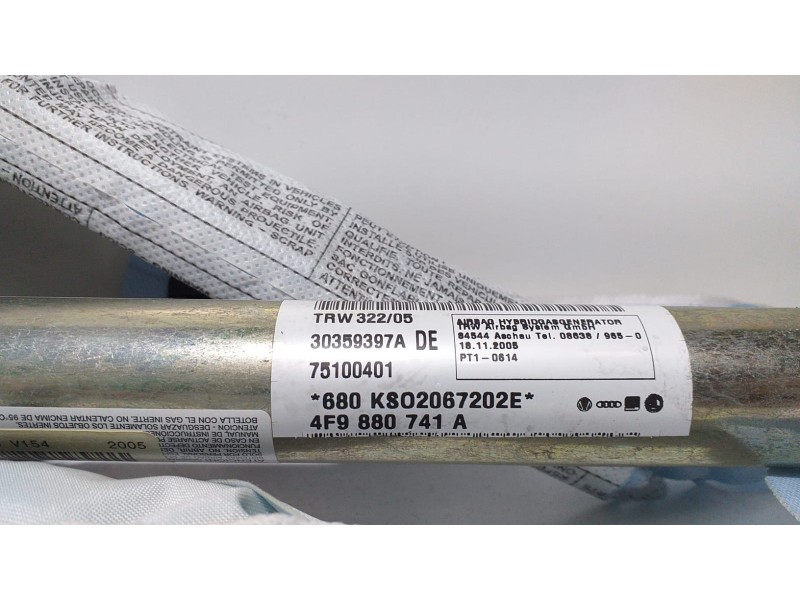 Recambio de airbag cortina delantero izquierdo para audi a6 avant (4f5) 3.0 tdi quattro referencia OEM IAM 4F9880741A 61618 