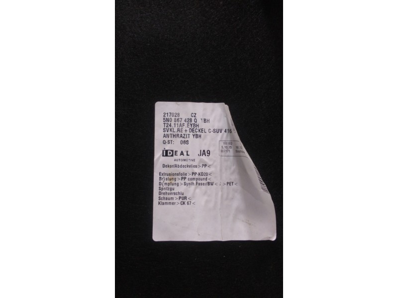 Recambio de guarnecido porton trasero para volkswagen tiguan (5n2) r-line bluemotion referencia OEM IAM 5N0867428Q 50141 