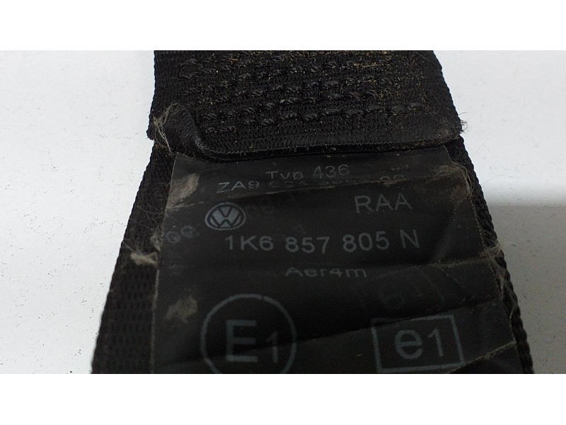 Recambio de cinturon seguridad trasero izquierdo para volkswagen golf v berlina (1k1) highline referencia OEM IAM 1K6857805N 617