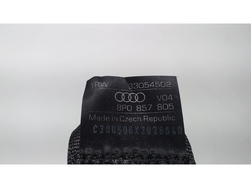 Recambio de cinturon seguridad trasero izquierdo para audi a3 (8p) 1.9 tdi ambiente referencia OEM IAM 8P0857805 61763 