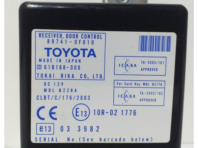 Recambio de centralita cierre para toyota corolla verso (r1) 2,2 d-4d sport referencia OEM IAM 897410F010 61803 