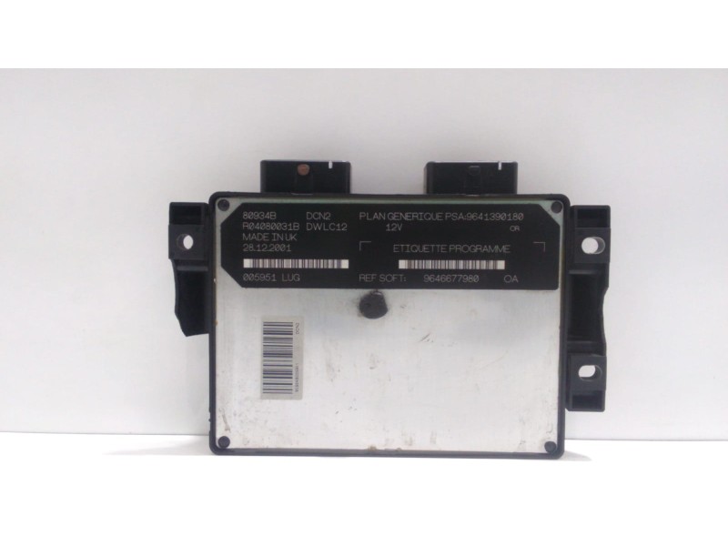 Recambio de centralita motor uce para citroën xsara berlina 1.9 d sx referencia OEM IAM 9646677980 50392 