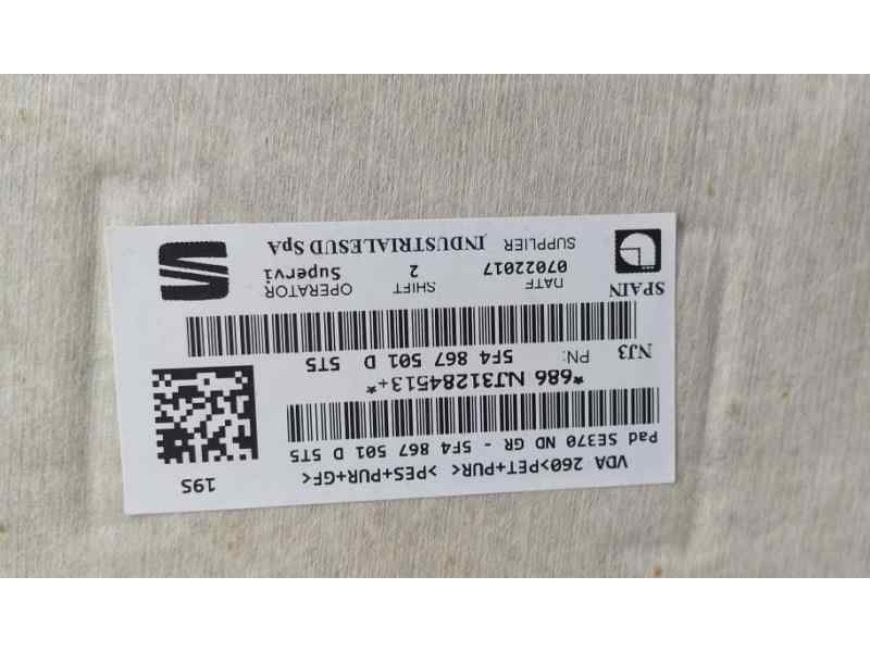 Recambio de techo interior para seat leon (5f1) reference referencia OEM IAM 5F4867501D 84956 