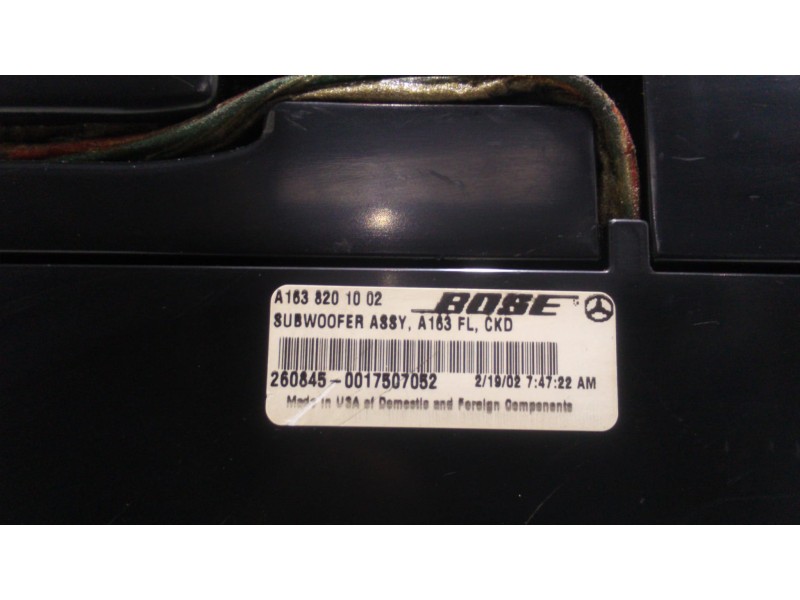 Recambio de sistema audio / radio cd para mercedes-benz clase m (w163) 400 cdi (163.128) referencia OEM IAM A1638201002 50481 