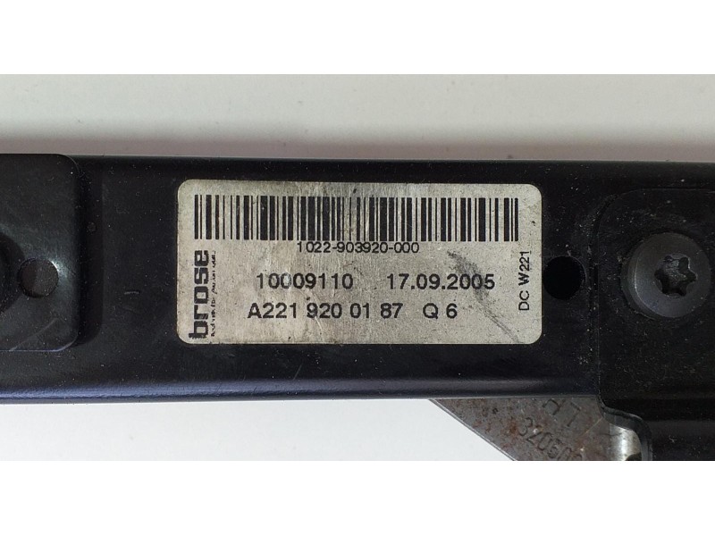 Recambio de asientos trasero izquierdo para mercedes-benz clase s (w221) berlina 350 (221.056) referencia OEM IAM A2219200187 70