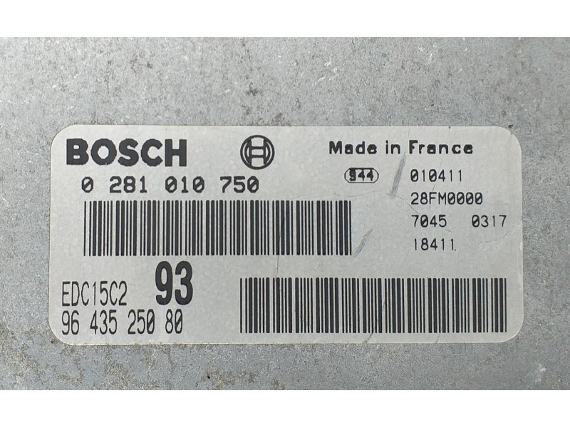 Recambio de centralita motor uce para citroën xsara picasso 2.0 hdi satisfaction plus ii referencia OEM IAM 9643525080 70789 R