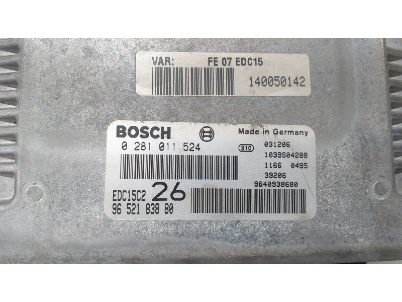 Recambio de centralita motor uce para citroën c5 berlina 2.0 hdi 90 sx/sx automático referencia OEM IAM 9652183880 70846 R