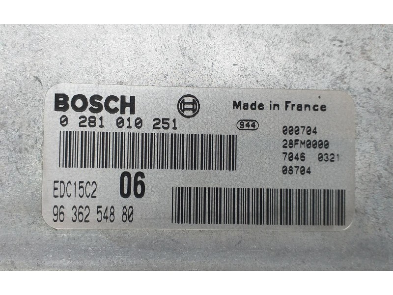 Recambio de centralita motor uce para citroën xantia berlina 2.0 hdi 90/110 attraction referencia OEM IAM 9636254880 70855 R