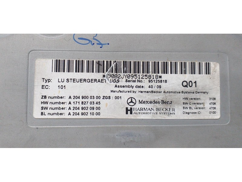 Recambio de modulo electronico para mercedes-benz clase cls (w219) 280 / 300 grand edition (219.354) referencia OEM IAM A2049000