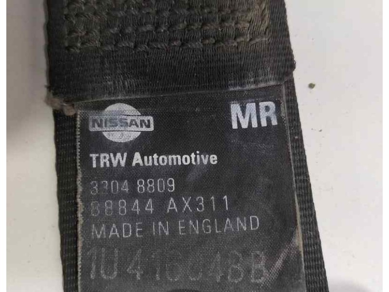 Recambio de cinturon seguridad trasero derecho para nissan micra (k12e) acenta referencia OEM IAM 88844AX311 82494 