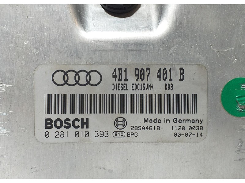 Recambio de centralita motor uce para audi a6 berlina (4b2) 2.5 tdi referencia OEM IAM 4B1907401B 70962 R