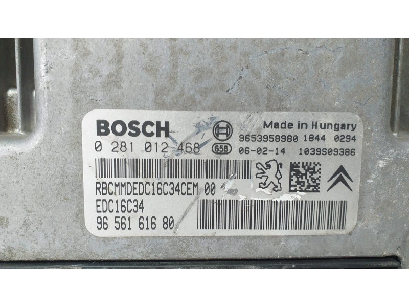 Recambio de centralita motor uce para citroën xsara picasso 1.6 hdi 90 exclusive referencia OEM IAM 9656161680 70968 R