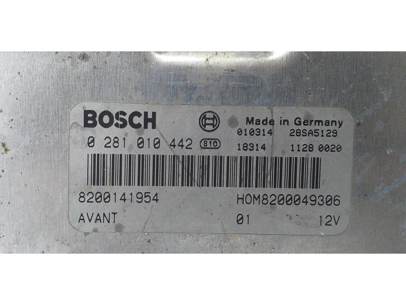 Recambio de centralita motor uce para renault megane i fase 2 berlina (ba0) 1.9 d authentique referencia OEM IAM 8200049306 7098