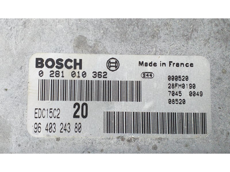 Recambio de centralita motor uce para citroën xsara berlina 2.0 hdi attraction (66kw) referencia OEM IAM 9640324380 70982 R