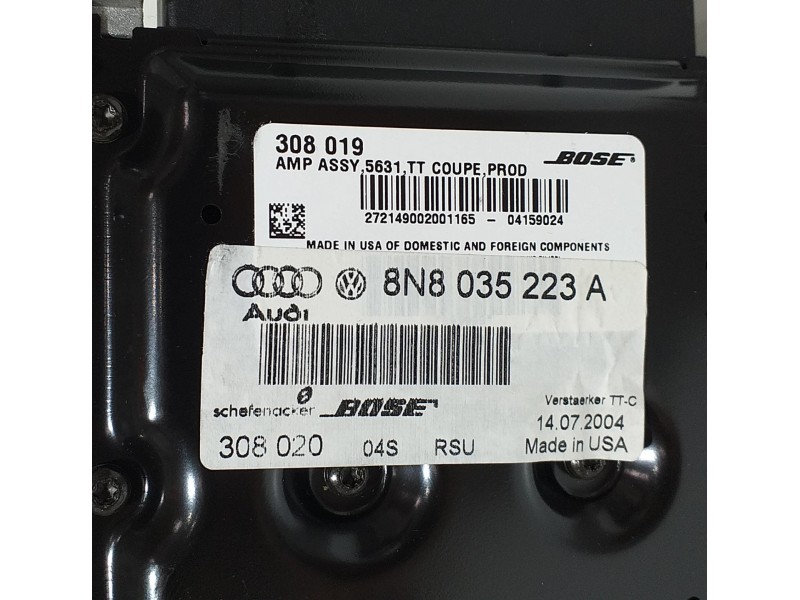 Recambio de modulo electronico para audi tt (8n3/8n9) 3.2 quattro coupe referencia OEM IAM 8N8035223A 62416 