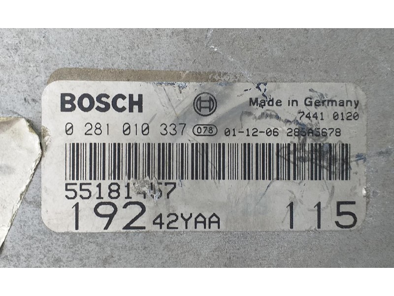 Recambio de centralita motor uce para fiat stilo (192) 1.9 jtd / 1.9 jtd 115 dynamic referencia OEM IAM 55181457 70992 R