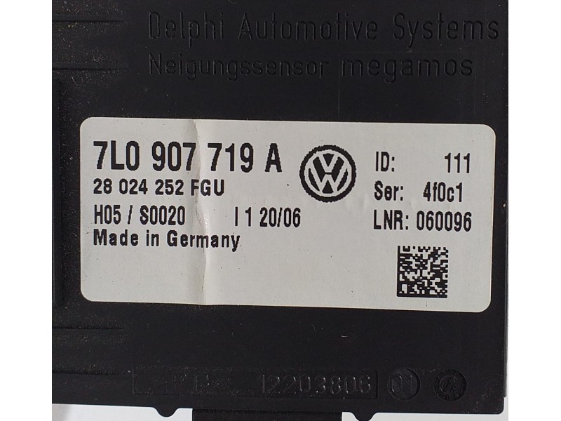 Recambio de modulo inmovilizador para volkswagen touareg (7la) tdi v6 referencia OEM IAM 7L0907719A 62447 