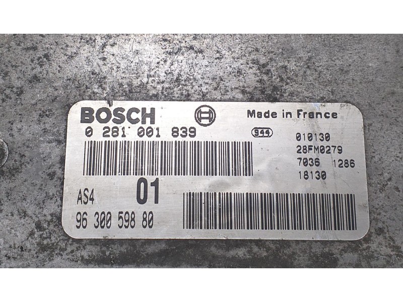 Recambio de centralita motor uce para citroën saxo 1.5 d furio referencia OEM IAM 9630059880 71087 R