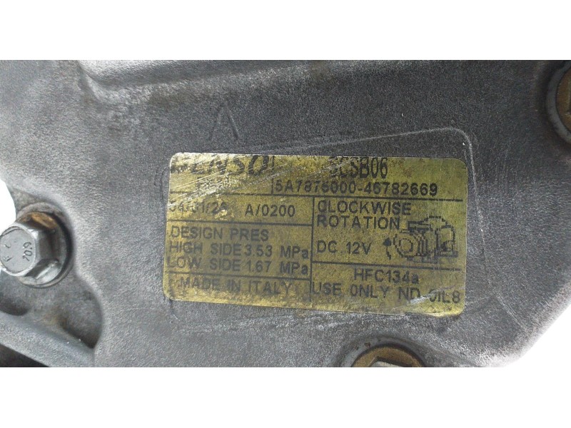 Recambio de compresor aire acondicionado para fiat punto berlina (188) 1.2 cat referencia OEM IAM 5A787500046782669 62483 