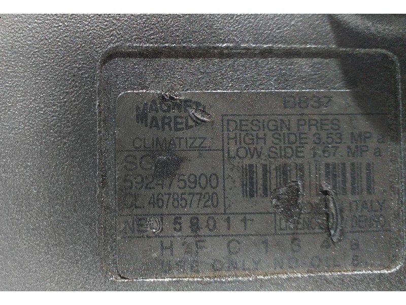 Recambio de compresor aire acondicionado para fiat punto berlina (188) 1.2 16v cat referencia OEM IAM 592475900 62510 