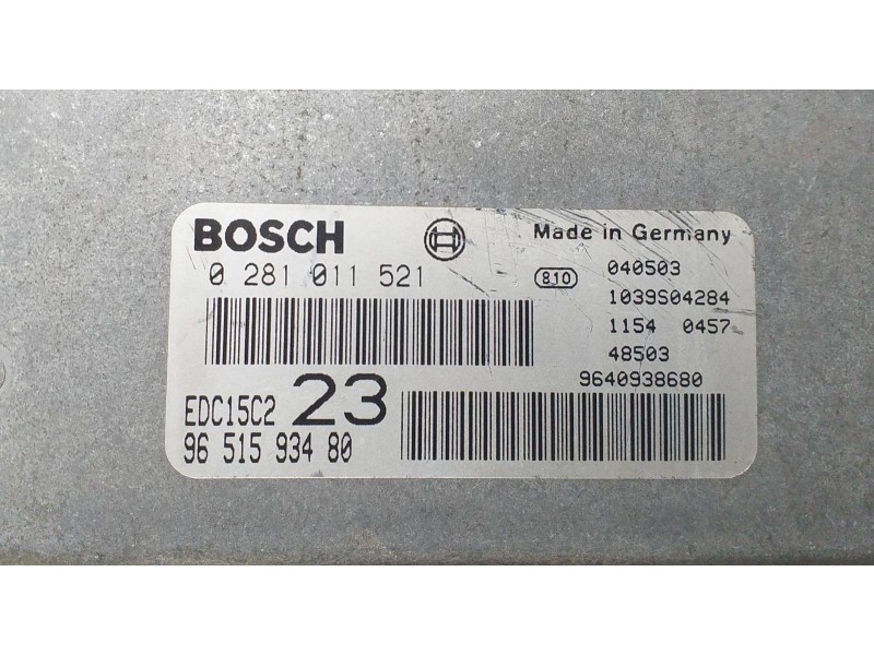 Recambio de centralita motor uce para citroën xsara picasso 2.0 hdi satisfaction plus referencia OEM IAM 9651593480 71206 R