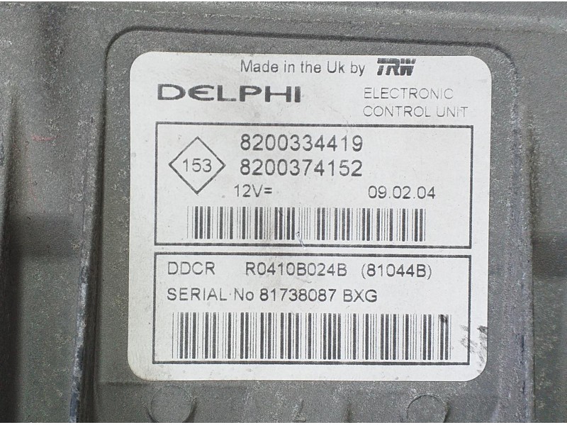 Recambio de centralita motor uce para renault scenic ii authentique referencia OEM IAM 8200334419 71232 R