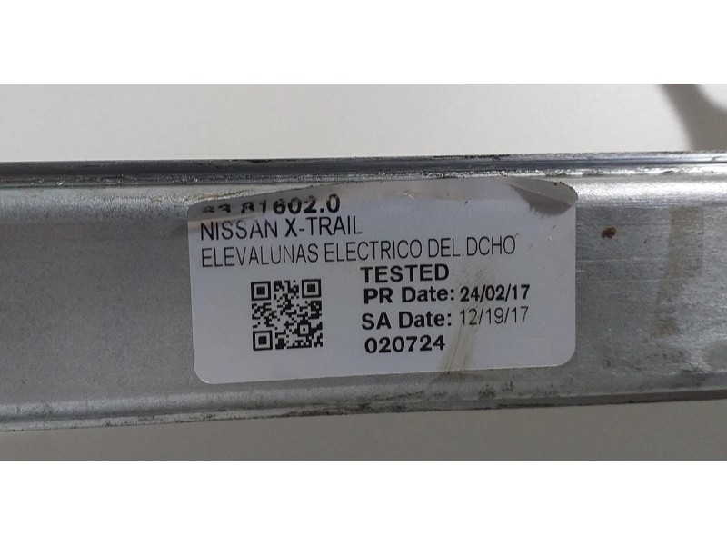 Recambio de elevalunas delantero derecho para nissan x-trail (t30) elegance referencia OEM IAM 63816020 62592 