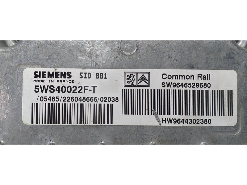 Recambio de centralita motor uce para citroën c5 berlina 2.0 hdi 90 x referencia OEM IAM 9646529680 71263 R