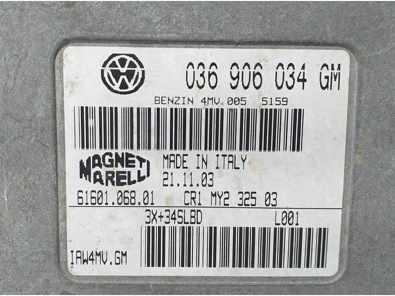 Recambio de centralita motor uce para seat cordoba berlina (6l2) reference referencia OEM IAM 036906034GM 71266 R Recambio de centralita motor uce para seat cordoba berlina (6l2) reference referencia OEM IAM 036906034GM 71266 R