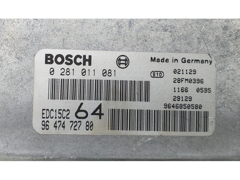 Recambio de centralita motor uce para peugeot 307 (s1) xt referencia OEM IAM 9647472780 71267 R