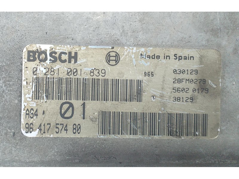Recambio de centralita motor uce para citroën saxo 1.5 d sx referencia OEM IAM 9641757480 71283 R