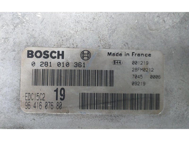 Recambio de centralita motor uce para peugeot 406 berlina (s1/s2) srdt pack referencia OEM IAM 9641607680 71286 R