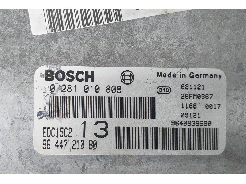 Recambio de centralita motor uce para citroën c5 berlina 2.0 hdi magic referencia OEM IAM 9644721080 71290 R