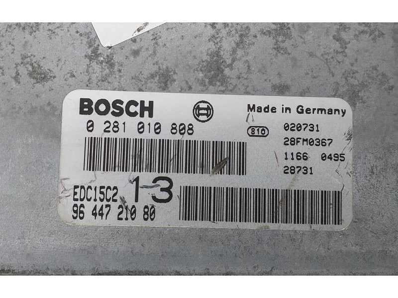 Recambio de centralita motor uce para citroën c5 berlina 2.0 hdi magic referencia OEM IAM 9644721080 71316 R