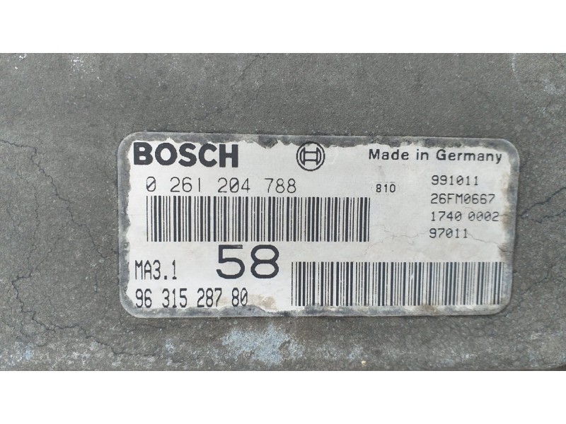 Recambio de centralita motor uce para peugeot 106 (s1) cocktail referencia OEM IAM 9631528780 71323 R