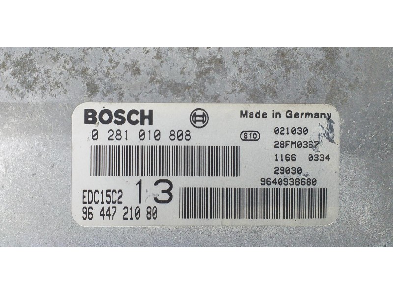 Recambio de centralita motor uce para citroën c5 berlina 2.0 hdi 90 sx/sx automático referencia OEM IAM 9644721080 71341 R