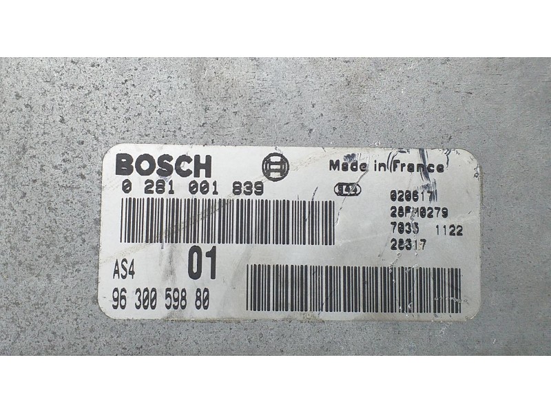 Recambio de centralita motor uce para citroën saxo 1.5 d plaisir referencia OEM IAM 9630059880 71374 R