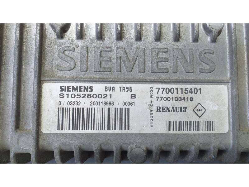 Recambio de centralita cambio automatico para renault clio ii fase i (b/cbo) 1.6 initiale (b/cbod) referencia OEM IAM 7700115401