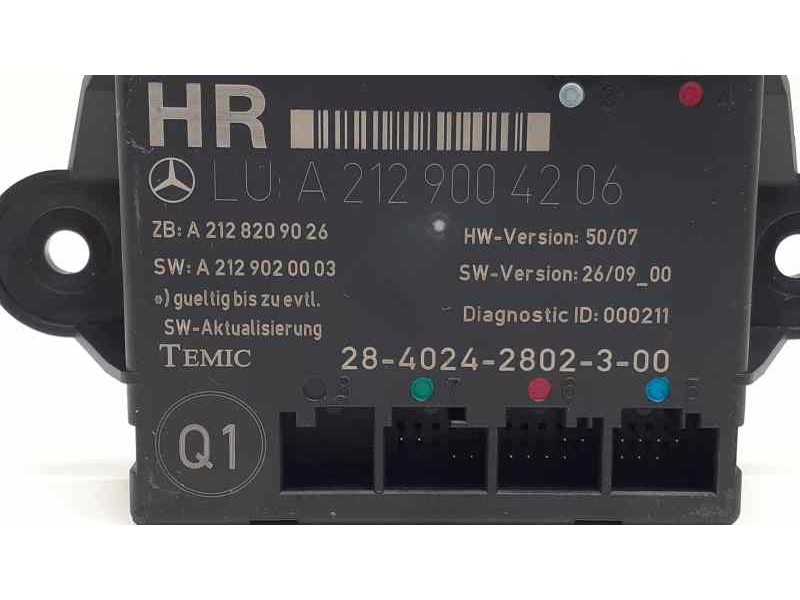 Recambio de modulo electronico para mercedes-benz clase e (w212) familiar 220 cdi blueefficiency (212.202) referencia OEM IAM A2