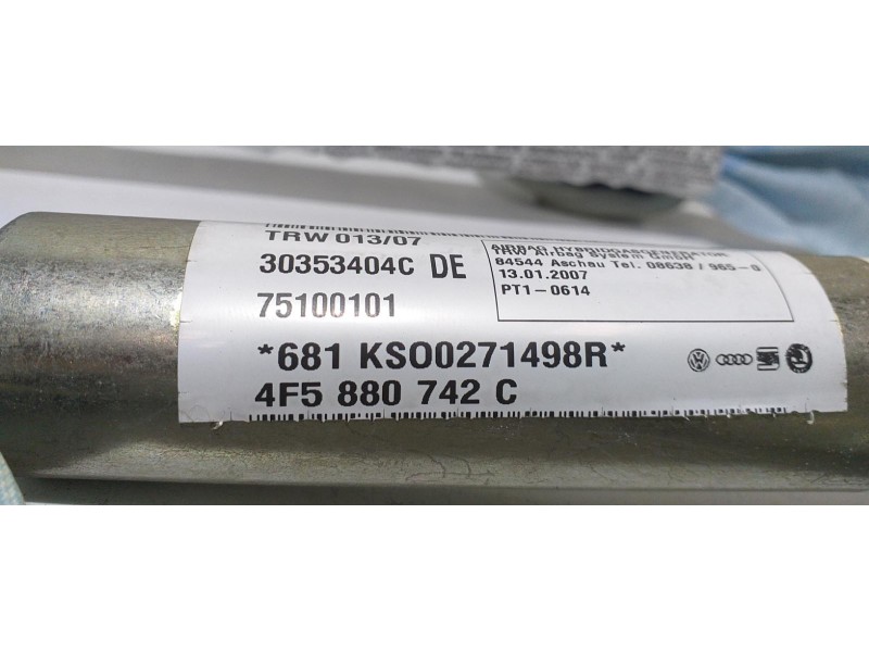 Recambio de airbag cortina delantero derecho para audi s6 berlina (4f2) 5.2 referencia OEM IAM 4F5880742C 62797 