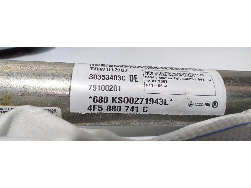 Recambio de airbag cortina delantero izquierdo para audi s6 berlina (4f2) 5.2 referencia OEM IAM 4F5880741C 62798 