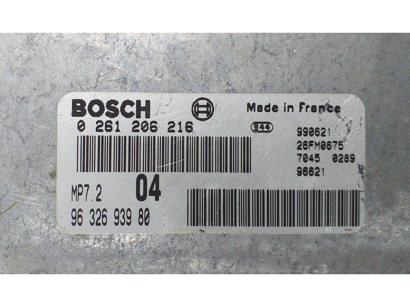 Recambio de centralita motor uce para peugeot 206 berlina xs referencia OEM IAM 9632693980 71433 R