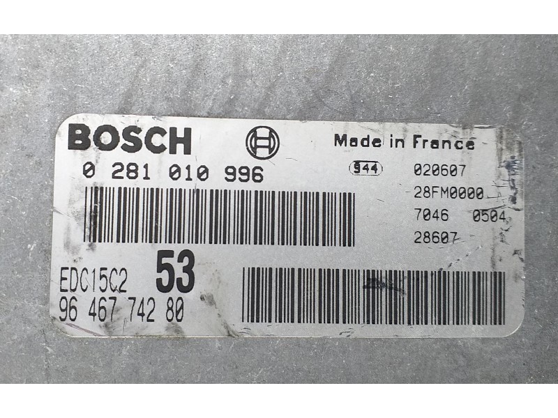 Recambio de centralita motor uce para citroën xsara picasso 2.0 hdi exclusive plus referencia OEM IAM 9646774280 71442 R
