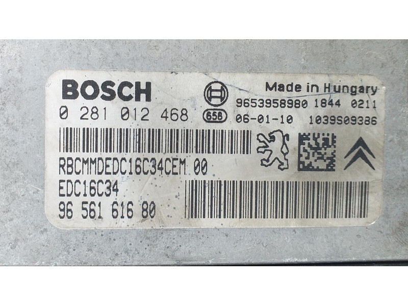 Recambio de centralita motor uce para citroën xsara picasso 1.6 hdi 90 exclusive referencia OEM IAM 9656161680 71472 R